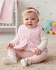 Girls' Vest 86 Warm 62 Fur Sleeveless 3D Roses Pink