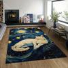 1PC Dreamy cat starry painting Pattern Rug Carpets for Bedroom Living Room Sofa Mat Creative Door Mat Cloakroom Home Decor
