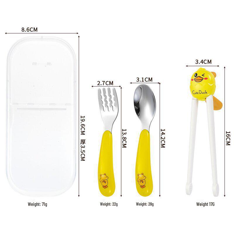 

Набор для детского питания: Обучающие палочки для еды, ложка и мультяшная вилка для детей