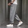 Pantalones de Algodón y Lino para Hombre Tendencia Hebilla de Disco Pantalones Hallen Hombre Primavera Verano Cómodos Transpirables Pantalones Casuales
