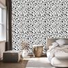 Wallpaper Black and white flowers light gray, gray and white 50x1000