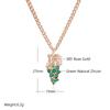 Kienl  Full Shiny Green Natural Zircon Long Grape Pendant Necklace For Women  Rose Gold Color Ethnic Bride Daily Jewelry