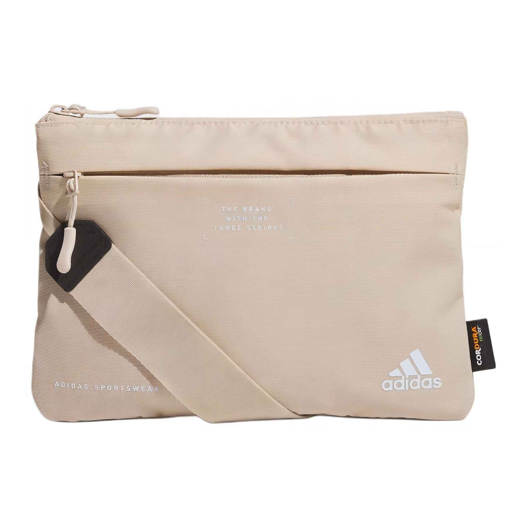 

Adidas Must Haves Casual Zipper Nylon Crossbody Shoulder Bag Unisex Bags Beige IM5212 Beige