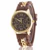 Women Silicone Roman Literally Fake 3-eyed Lady Chain Watch Fashion Wristwatch