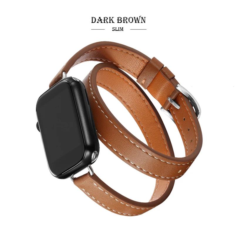 Leather Strap for Apple Watch Band 49mm 41mm 45mm 40mm 44mm Correa For IWatch Series 9 8 7 6 SE 5 4 Ultra 2 Replacement Bracelet