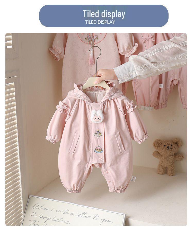 Super Cute Princess Cartoon Baby Bodysuit for Girls - Spring & Autumn Snapsuit