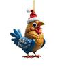 2D Christmas Rooster Ornament Cute Car Chicken Pendants Flat Rooster Pendant  Party Supplies