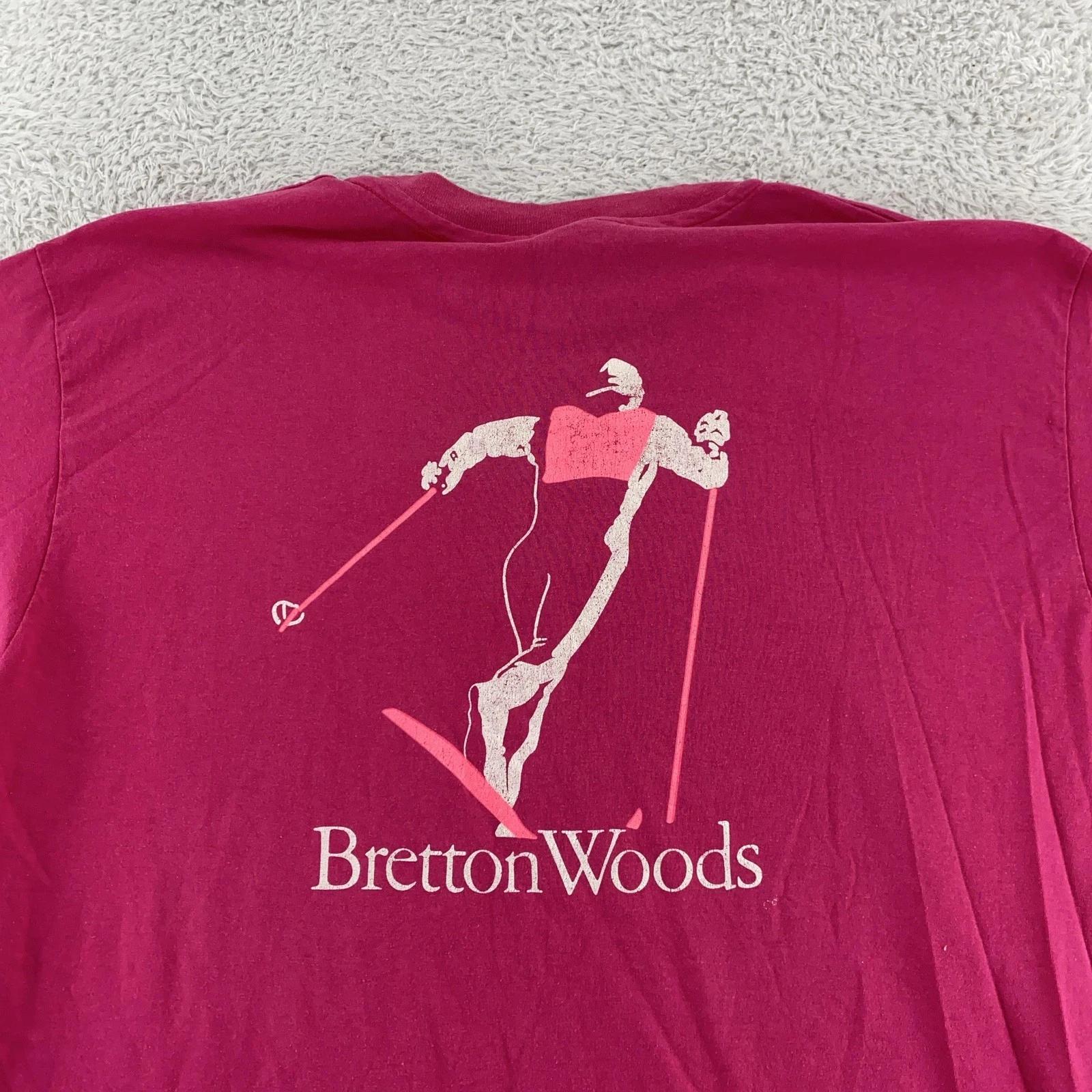 Vintage Bretton Woods Shirt Large Skiing New Hampshire Resort Ski Winter 90s Tee L