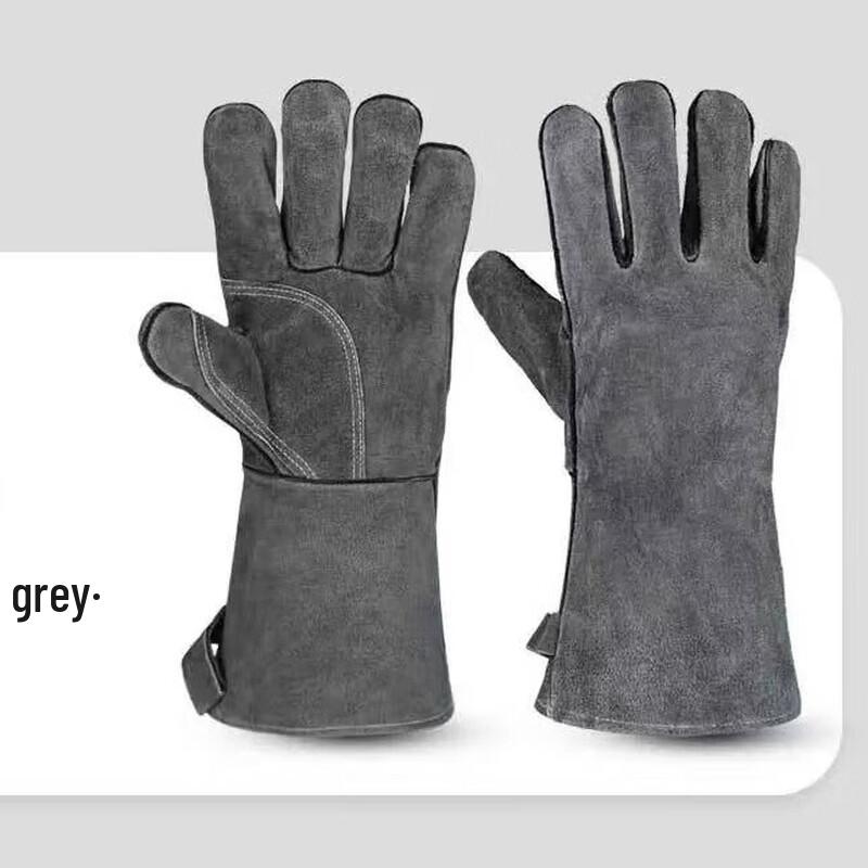 Maihan Fireproof Heat Resistant Cowhide Work Gloves 14 inch