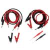 Complete 8PC Multimeter Test Leads Set with 4mm Banana Cables Crocodile Clips and Measuring Tips for Circuit Testing