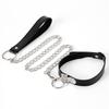 Adjustable PU Leather Collar Chain with Bell/O-Ring and Leash for Adults Neck Strap Exciting Role Play Accessories