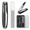 Nail Clippers High Quality Stainless Steel Sharp Cutting Splash Prevention Includes Glass File Curved Blade Ergonomic Rust-resistant Washable Suitable