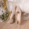 Fashion Women Pointed Toe Women Pumps  Square Heel Spring New Shallow Mouth Middle Heels Sense of Design Pointed Toe Women Shoes