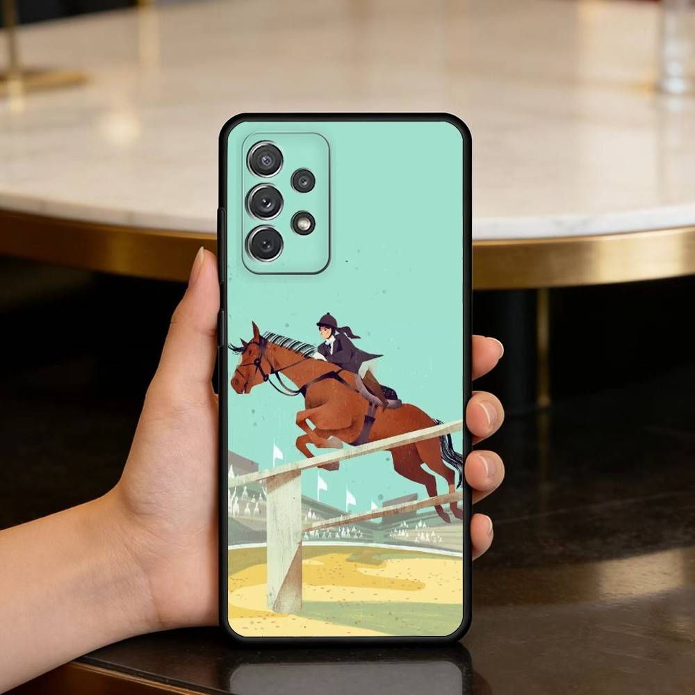 

H-Horse-SE R-Riding-NG Phone Case For Samsung Galaxy A73,A72,A71,A70,A53,A52,A51,Soft Silicone Black Cover Samsung a22 5g