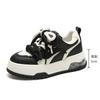 Bread Shoes Women's Spring New Board Shoes Platform-soled Casual Versatile Heightening Shoes Breathable Leather Sports Little White Shoes Women's Shoe