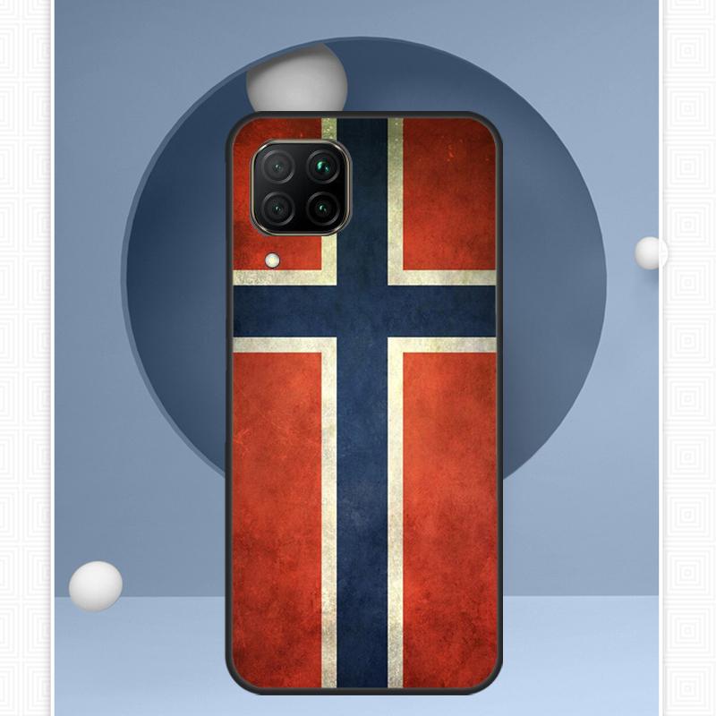 Norway Flag For Huawei Nova Y72 Y90 Y61 Y91 Y60 Y70 12s 12i 11i 8i 9 10 SE P20 P40 Lite P60 P30 Pro Case