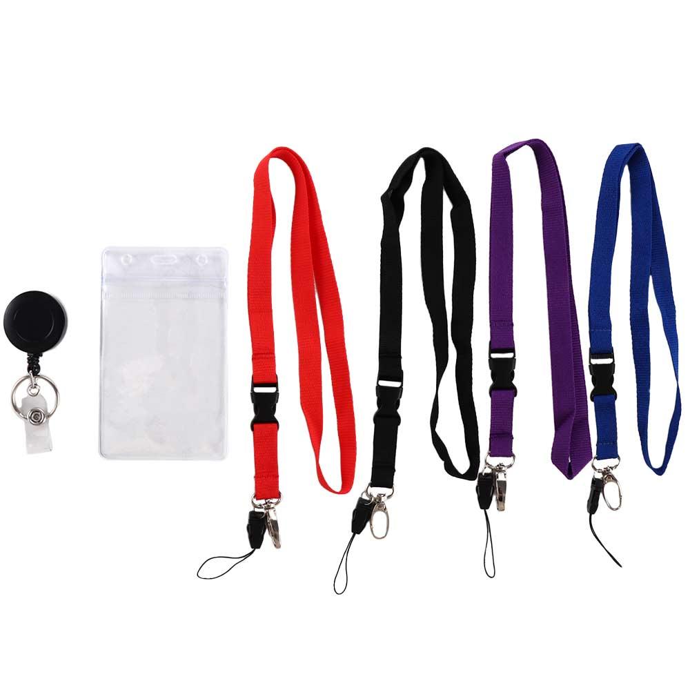 Neck Strap Badge Clip ID Card Holder Name Card Holder Badges Set Lanyard Retractable Badge Holder
