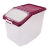 Rice Container PP Sealed Clear Rice Dispenser Flour Storage Bin with Cup for Kitchen Grain Dry Food Pet Food