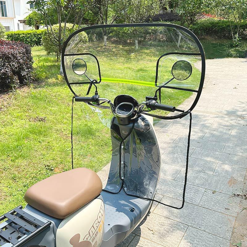 Electric Vehicle Rain & Wind Shield: All-Weather Protection for Battery Motorcycle Windshields.