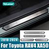 Car Threshold Door Sill Decoration Strip Welcome Pedals Cover Pads For Toyota RAV4 XA50 Hybrid 2024