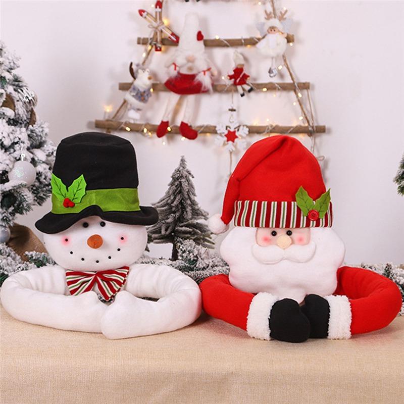 Cute Hugs The Tree Doll Santa Claus Snowman Christmas Tree Ornament Festive Decor Noel Atmosphere Cloth Xmas New Year 2025