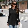 Women's Knitwear for Fall - Winter, Round - Necked, Plus - Size, Button - Down Sweater with Design Sense for Minority Taste