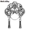 Wuli&baby Vintage Wear Phoenix Coronet Lady Brooches For Women 3-color Metal Beautiful Opera Character Face Party Brooch Pins