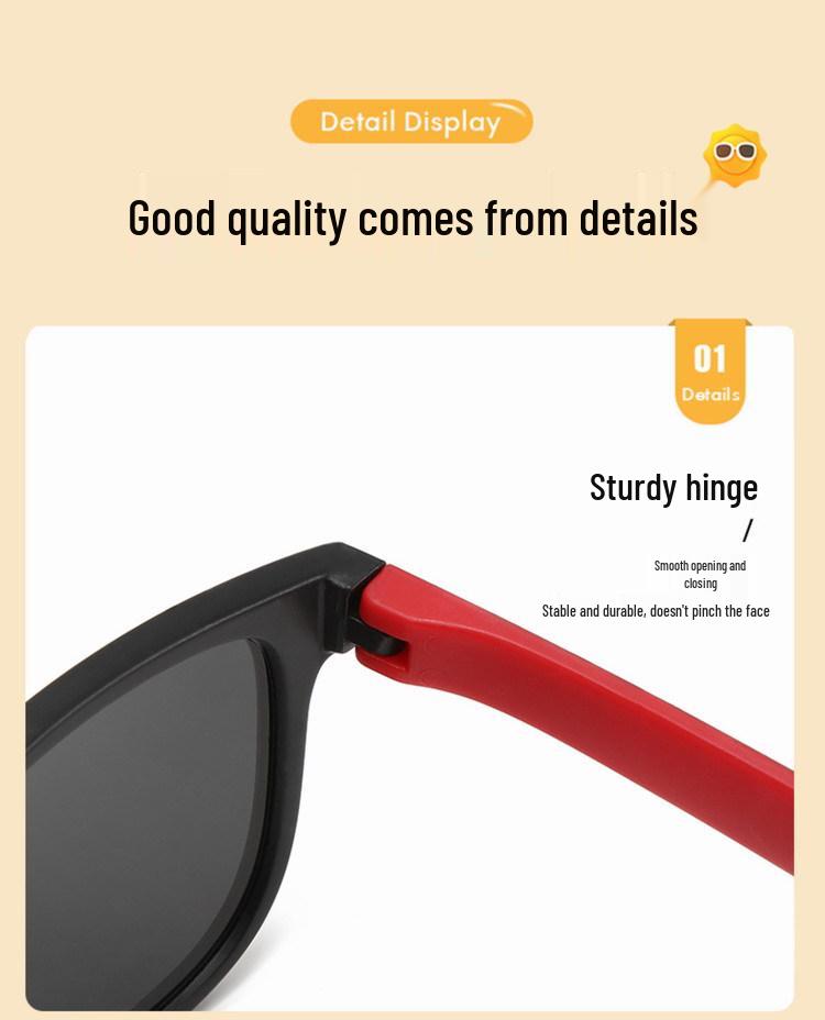 Kids' Foldable Polarized UV Protection Cartoon Sunglasses - Unisex & Comfortable