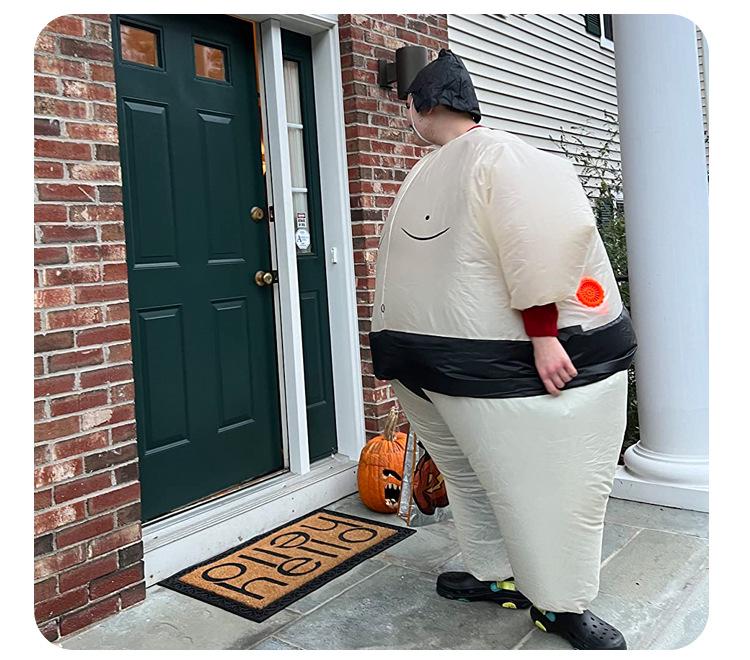 Inflatable Sumo Costume - Halloween Festival Prank for Large Adults