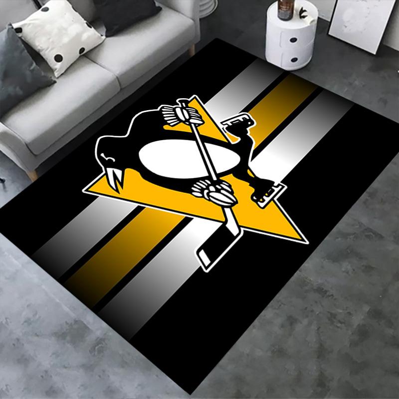 Pittsburgh Penguins Carpet Rug for Living Room Bedroom Home Sofa Decoration,Kids Play Non-slip Floor Mat