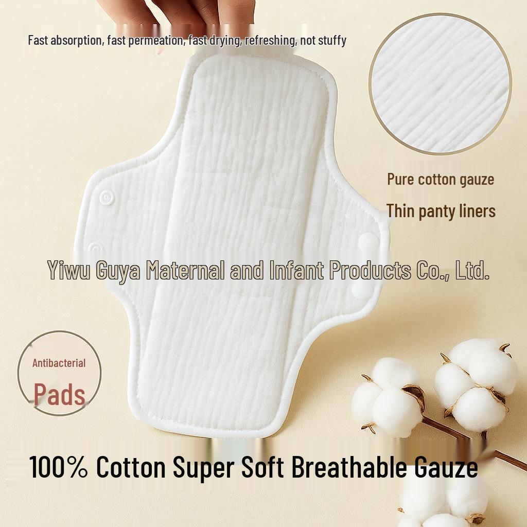 Tvättbara rena bomullsbindor för äldreinkontinens och efter förlossning: Absorberande underkläder för vuxna för menstruation