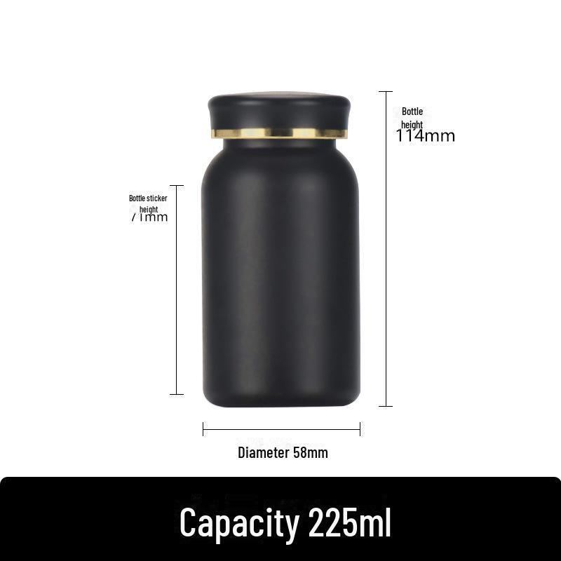 Hochwertige, mattschwarze 100-ml-PET-Medizinkapselflasche