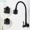 Stainless Steel Black Wall-Mounted Faucet,Sink Flexible Hose Cold Water Two Modes Tap