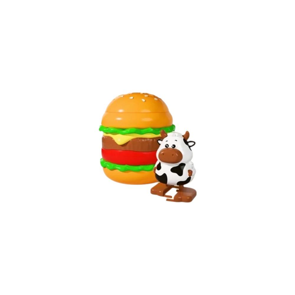 Interactive Burger Animal Toy Cute Animal Style Jumping Egg Toy Wind-Up Animal Toy  Prank Play