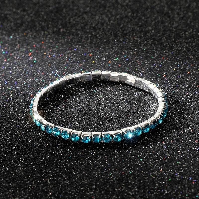 Jewelry Full Diamond Single Row Elastic Bracelet Bridal Versatile Rhinestone Bracelet Claw Chain Diamond Bracelet