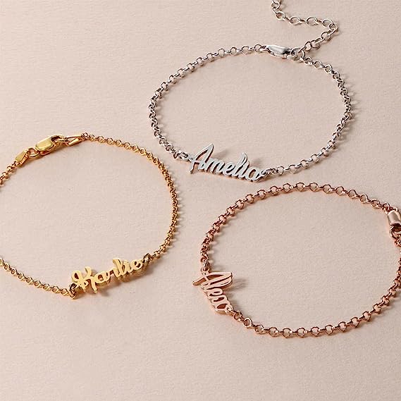 Qiuhan Graduation Gift Personalized Name Anklet for Women & Girls Nameplate Anklet Foot Jewelry Name anklet серебряный