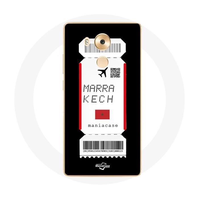 Coque pour Huawei Mate 8 Billet d'avion Marrakech Maroc