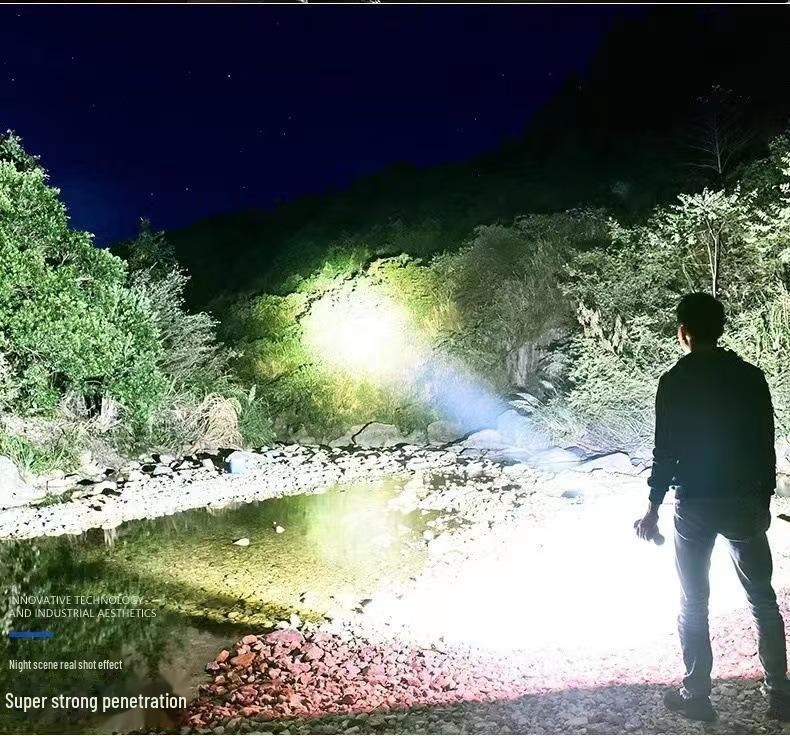 High-Power Long-Range Portable Searchlight - Super Bright, Multi-Function Outdoor Patrol Lamp