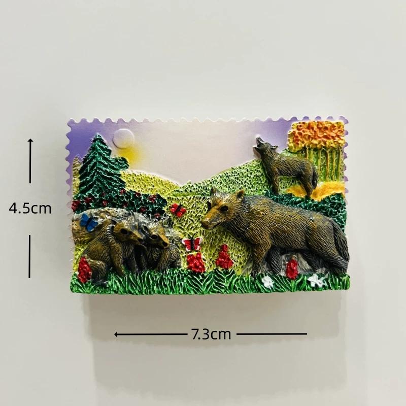 Norwegen Oslo Bergen Harz Kühlschrankmagnet Aufkleber Reise Souvenir Geschenk Landschaft Kühlschrankmagnet Haus Küche Dekoration