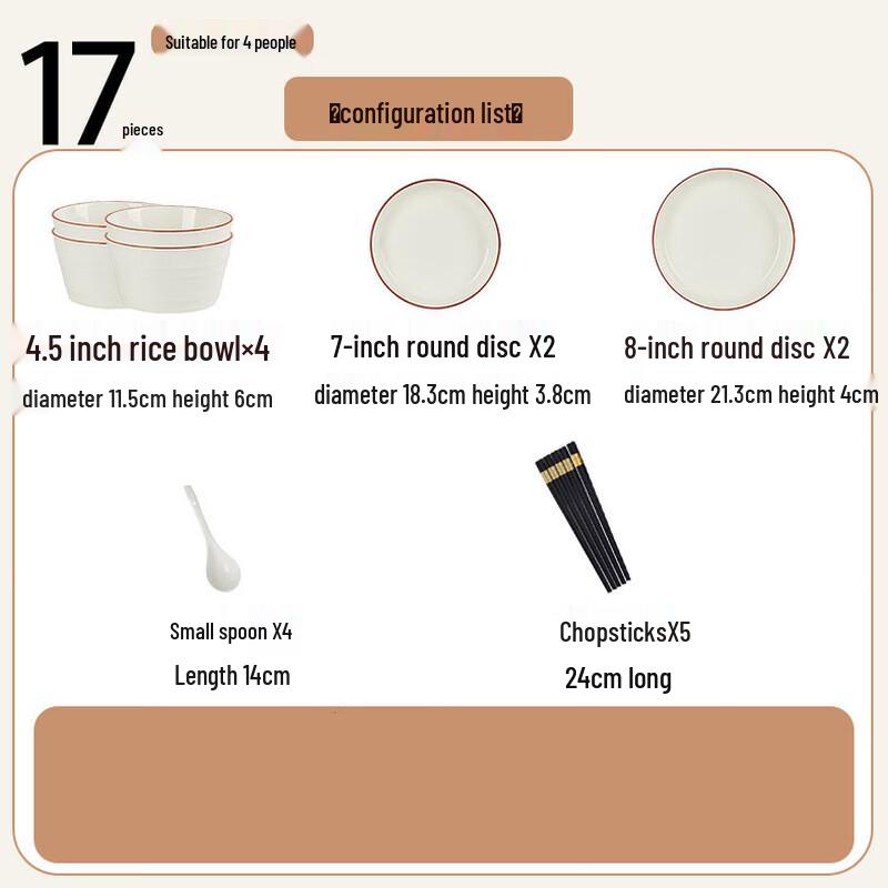 

Zhishi Underglaze Ceramic Dinnerware Set