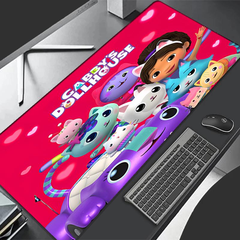 Gabby's Dollhouse Theme Premium Non-slip Mouse Pad with Stitched Edges,Durable Rubber Material,for Desktop & Gaming Great Gifts