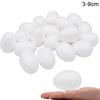 20pcs White Foam Eggs Easter DIY Painting Craft Fake Styrofoam Egg Easter Home Decoration Supplies Kids Favors Toy Gifts