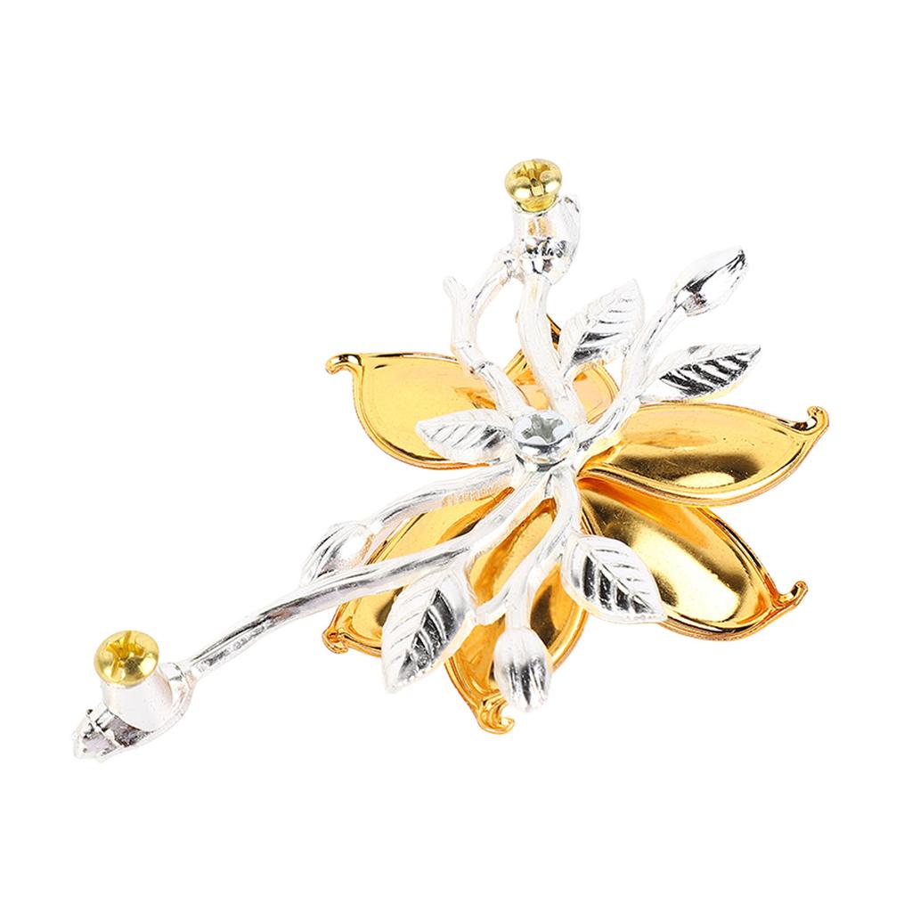 Plateau de service de table Européen Léger Luxe Décoratif Rectangulaire Plateau de service alimentaire avec décor floral pour Salon KTV Hôtel Or