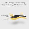 Sun Umbrella Black Vinyl Sun Protection Umbrella Six Ribs Capsule Umbrella 93cm Diameter