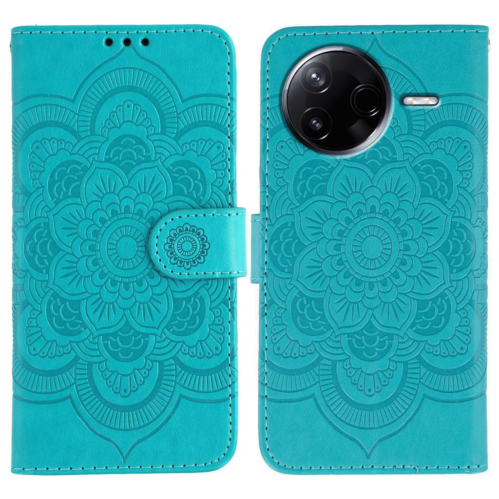 For Xiaomi Poco F7 Pro 5G/Redmi K80 5G Case PU Leather Mandala Imprinted Design Wallet Phone Cover