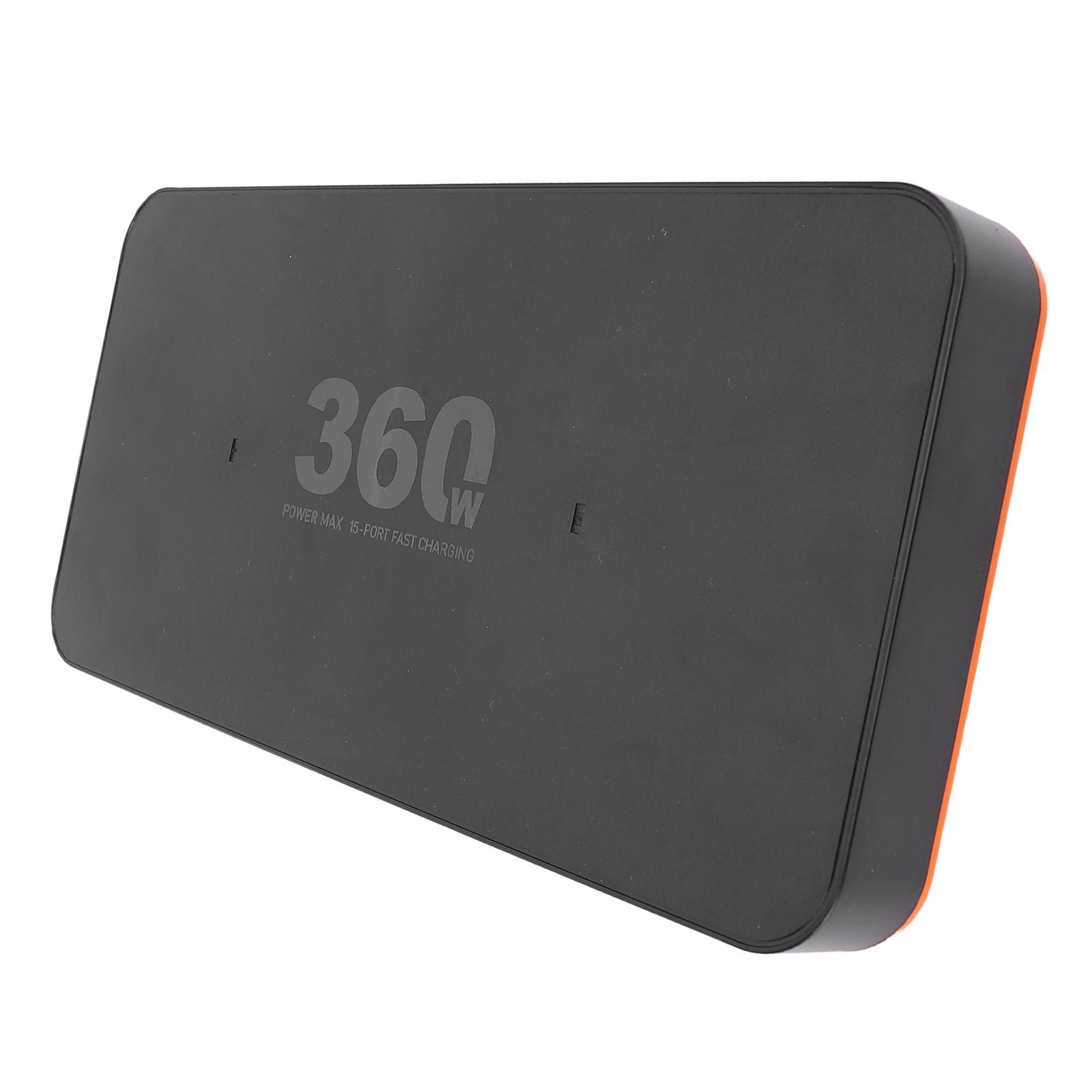 

Настольное быстрое зарядное устройство 15 портов PD3.0 2.0 360 Вт Хорошее рассеивание тепла Настольная зарядная станция для EU Plug