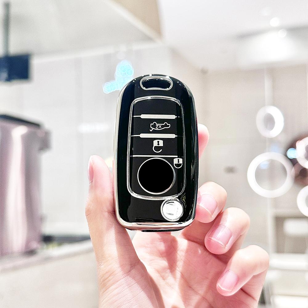 TPU Shell Fob Car Flip Key Case Cover Protector for Fiat Cronos Egea 500X Toro Egea Toro Nuovo Grazie Tipo for Dodge Neon