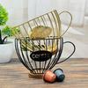 Large Capacity Coffee Pods Organizer Holder for Kitchen Countertop Convenient Fruit Basket Stylish Candy Storage Rack