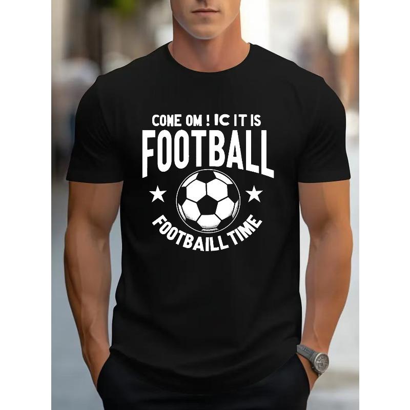 

Men Football Tee Men SoccerT-Shirt Men s Football Shirt Retro Football T-Shirt 4XL