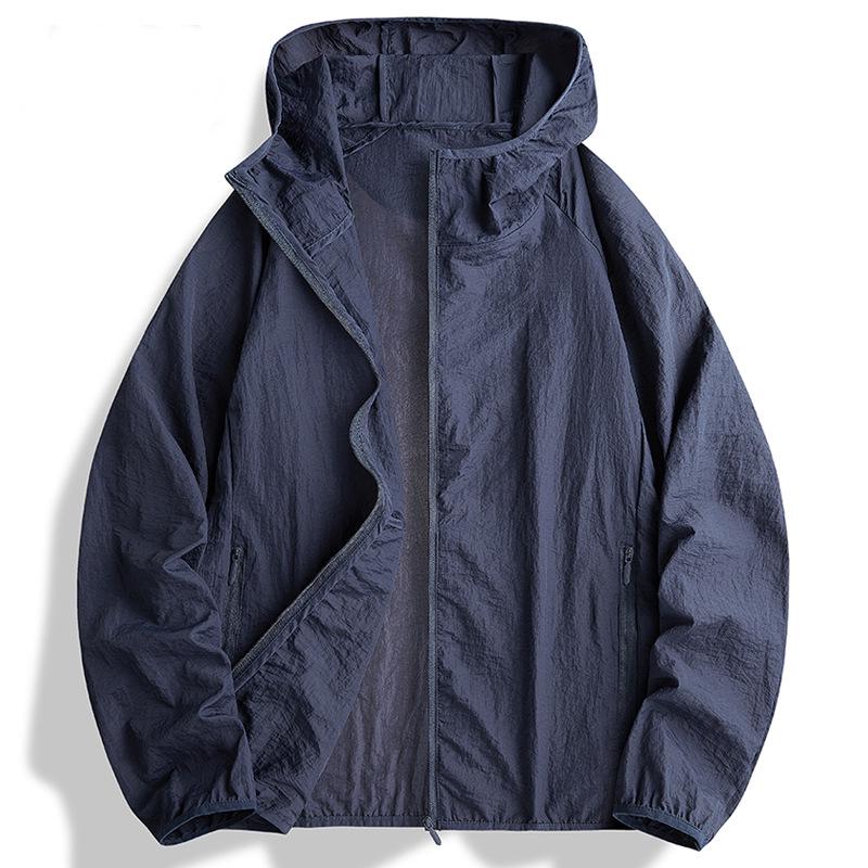 

Мужская куртка из ледяного шелка с защитой от солнца UPF50+ для повседневной носки на открытом воздухе XL